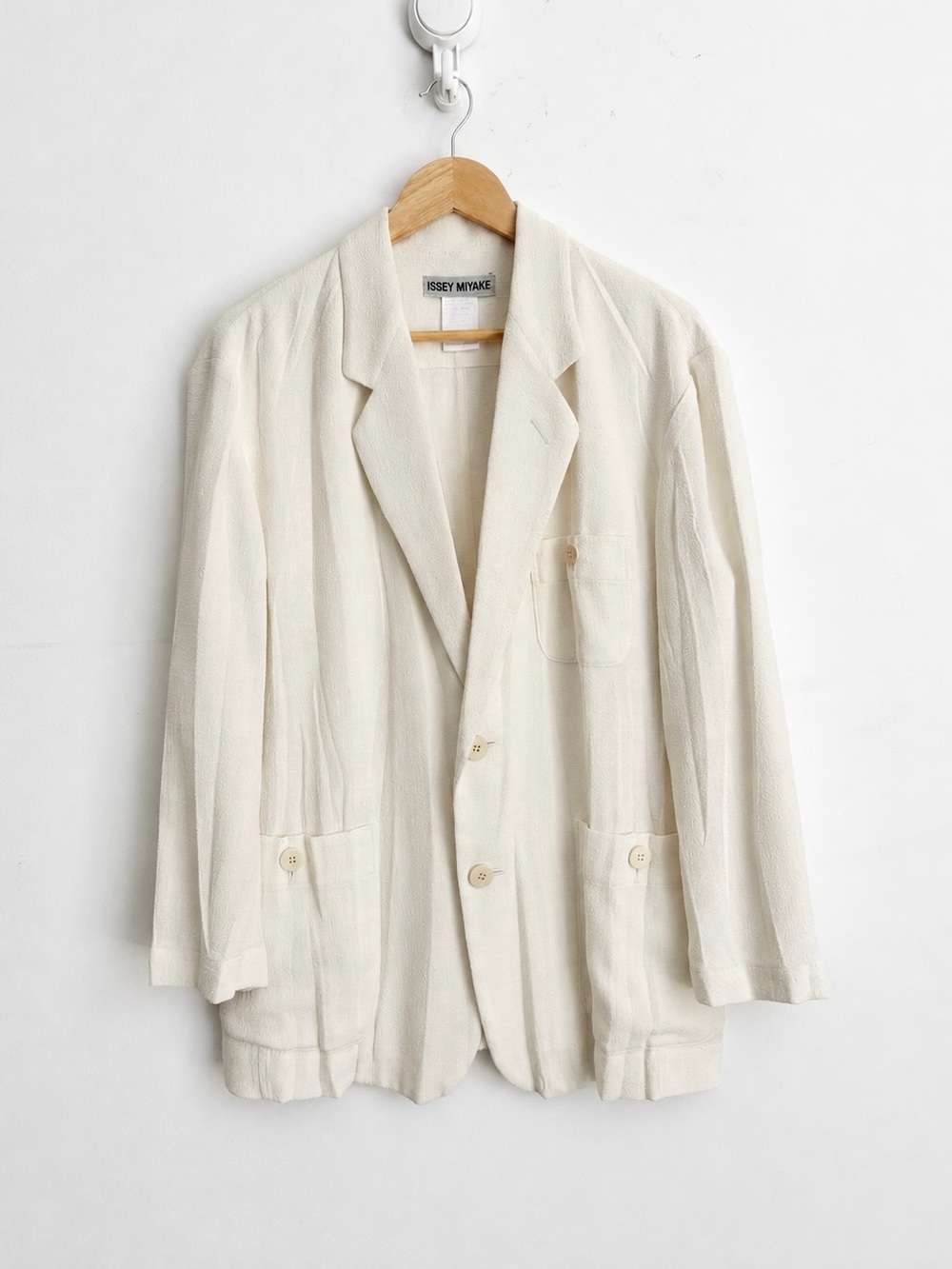 Vintage 90s Issey Miyake Pleated Blazer Avant Garde Minimalist S